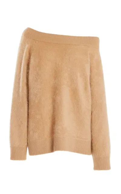 Lisa Yang Kamila Brushed-cashmere Sweater In Neutral