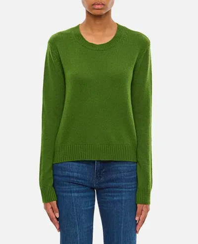 Lisa Yang Mable Roun Neck Cashmere Sweater In Green