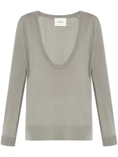 Lisa Yang Josie Scoop-neck Cashmere Top In Pe Pebble