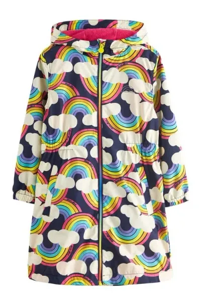 Little Bird Kids' Rainbow Mac Water Resistant Raincoat In Pink