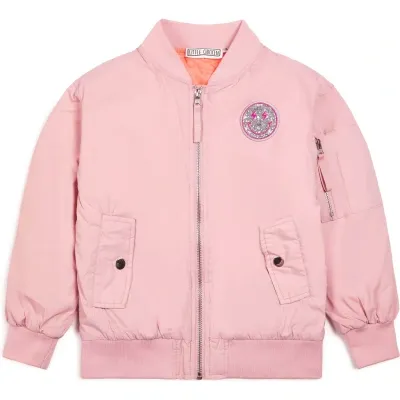 Little Chicken Kids'  Girls' Sequin Lightning Bolt Bomber Jacket In Light Pink