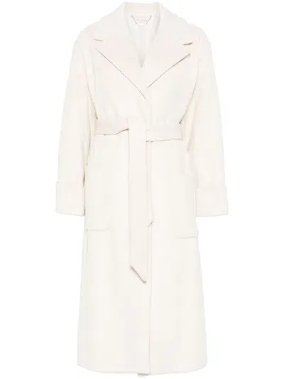 Liu •jo Belted Coat In Weiss