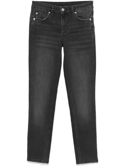 Liu •jo Bottom Up Jeans In Black