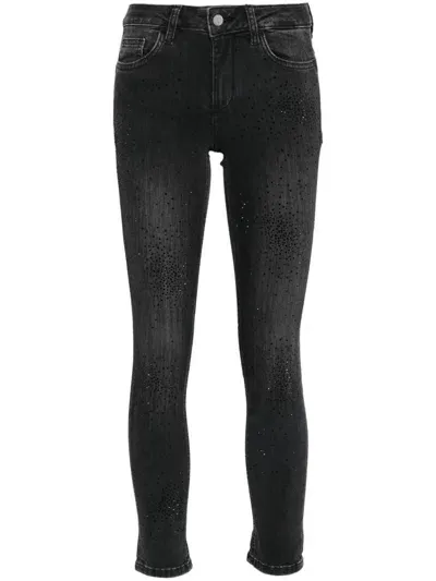 Liu •jo Bottom Up Skinny Jeans In Black