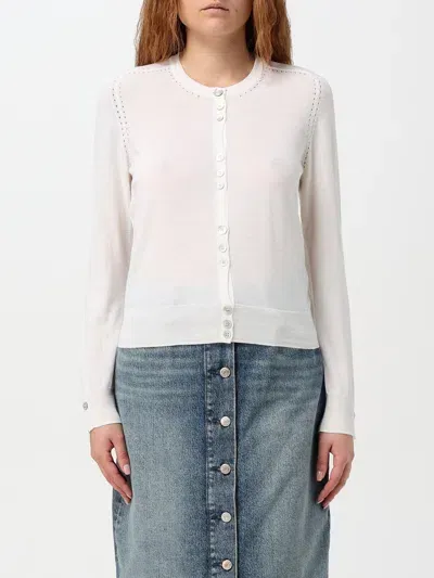 Liu •jo Bead-detail Denim Jacket In Weiss