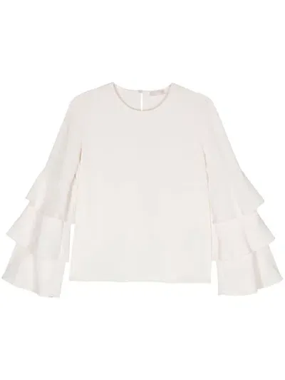 Liu •jo Crepe Blouse In White