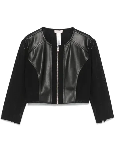 Liu •jo Cropped Jacket In Black