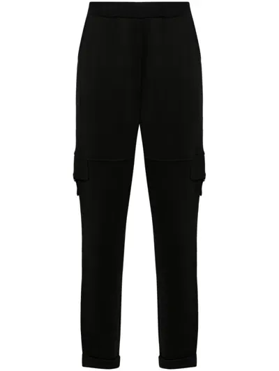 Liu •jo Crystal-embellished Trousers In Black