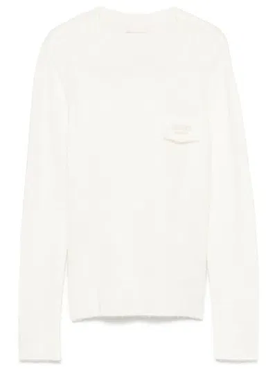 Liu •jo Embroidered-logo Sweater In White