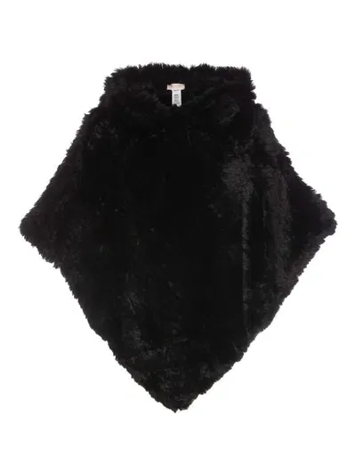 Liu •jo Faux Fur Poncho In Black