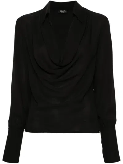 Liu •jo Georgette Blouse In Black