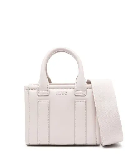 Liu •jo Handbag With Shoulder Strap And Logo In Beige