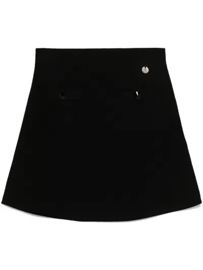 Liu •jo Knitted Mini Skirt In Black