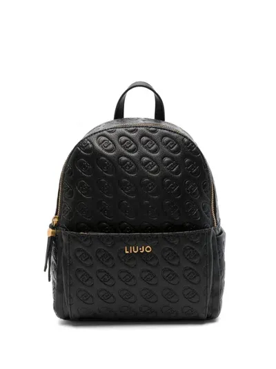 Liu •jo Logo Backpack In Black