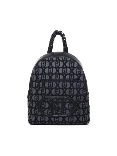 Liu •jo Logo Backpack In Black