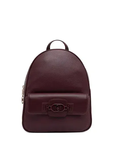 Liu •jo Logo Backpack In Red