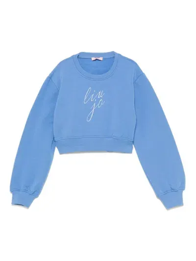 Liu •jo Logo-embroidered Sweatshirt In Blau