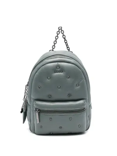 Liu •jo Logo-lettering Backpack In Grey