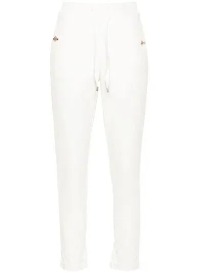 Liu •jo Logo-plaque Trousers In White