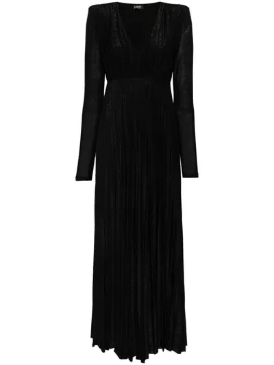 Liu •jo Lurex Gown In Black