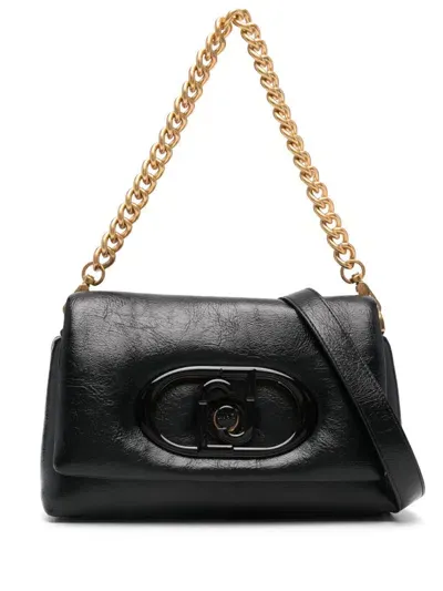 Liu •jo Medium Lapuffy Cross Body Bag In Black