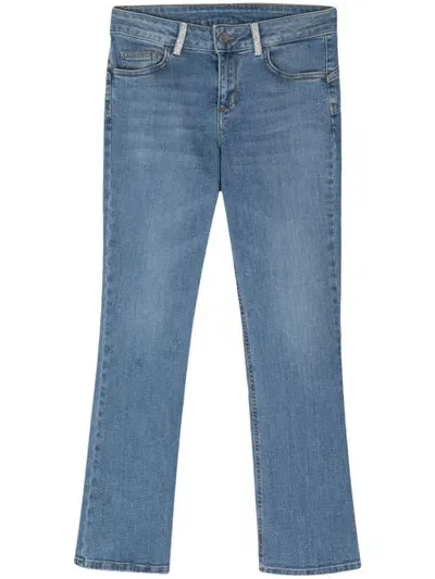 Liu •jo Mid-rise Cropped Jeans In Blue