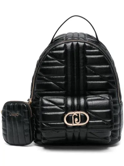 Liu •jo Padded Backpack In Black