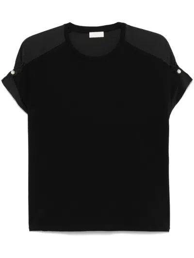 Liu •jo Pearl-detail Blouse In Black