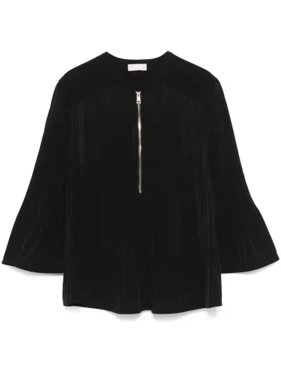 Liu •jo Pleat Detail Blouse In Black