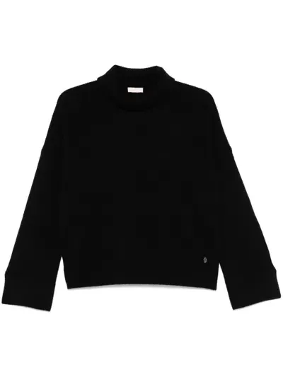 Liu •jo Roll-neck Sweater In Black