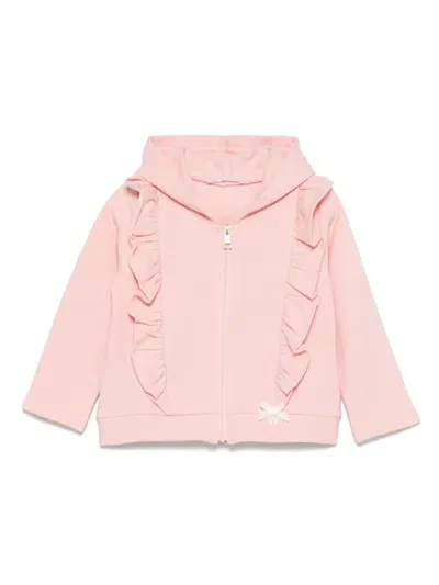 Liu •jo Babies' Ruffled-trim Hoodie In Pink