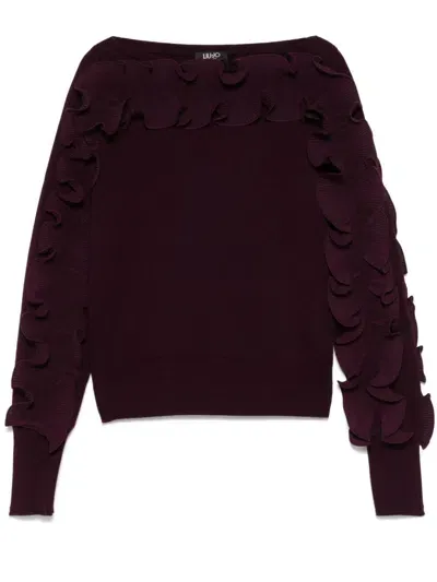 Liu •jo Rushed Sweater In Purple