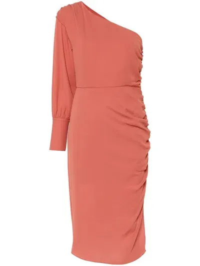 Liu •jo Smart One-shoulder Dress In Orange