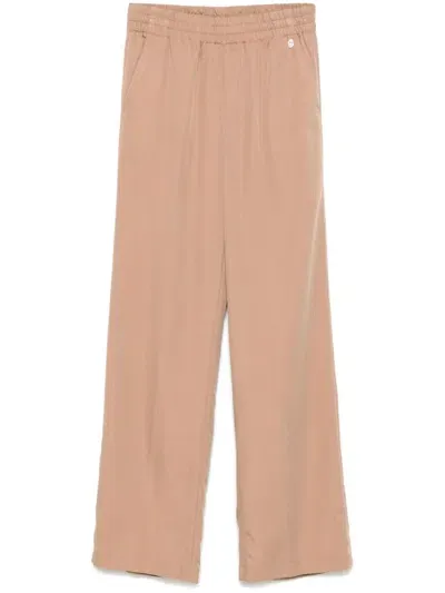 Liu •jo Straight-leg Trousers In Brown