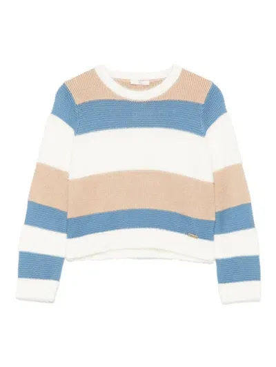 Liu •jo Kids' Striped Sweater In White