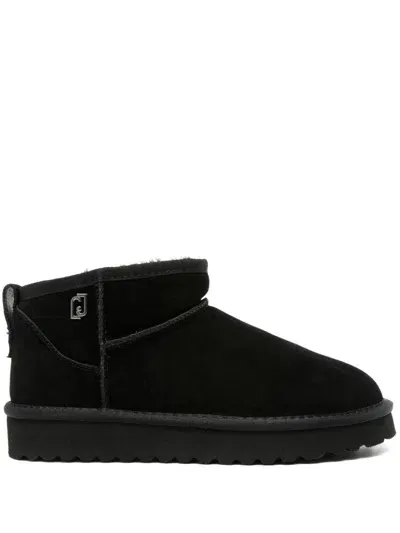 Liu •jo Suede Ankle Boots In Black