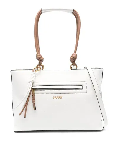 Liu •jo Logo-plaque Tote Bag In White