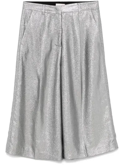 Liu •jo Tailored Shorts In Silver