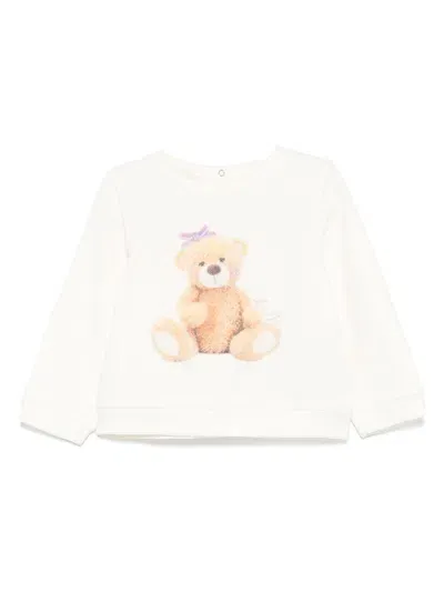 Liu •jo Babies' Teddy Bear-print Sweatshirt In White