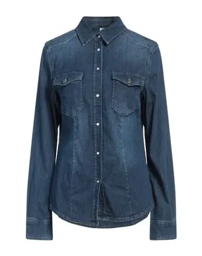 Liu •jo Stud-fastening Denim Shirt In Blue