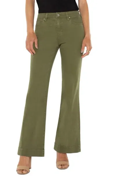 Liverpool Hannah Flare Jeans In Spanish Olive