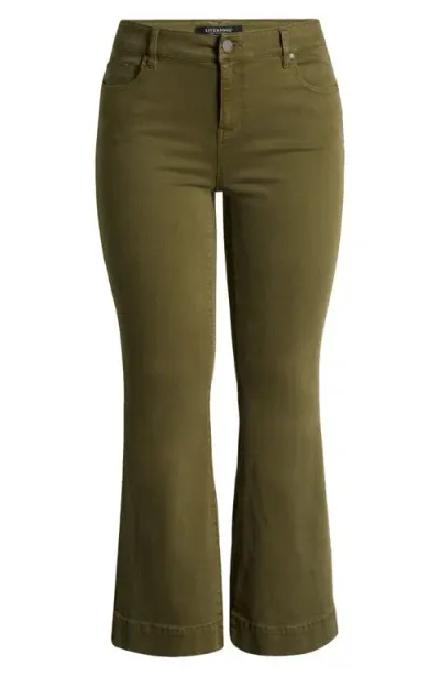 Liverpool Hannah Flare Jeans In Spanish Olive