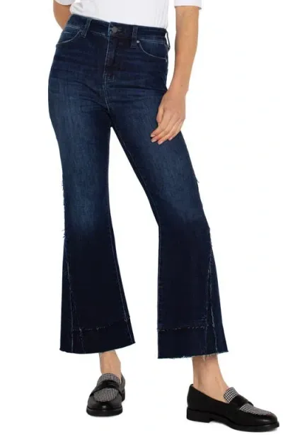 Liverpool Hannah Frayed Crop Flare Jeans In Upland