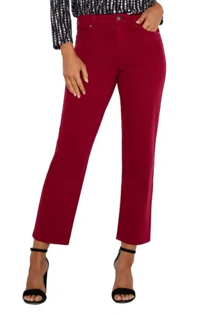 Liverpool Kennedy Ankle Straight Leg Jeans In Garnet