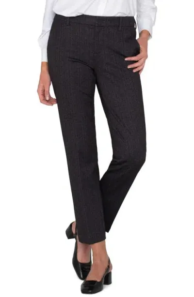 Liverpool Los Angeles Kelsey Tapered Leg Pants In Charcoal/brown Stripe