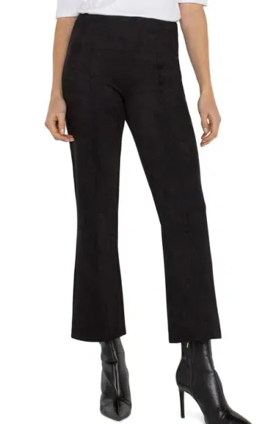 Liverpool Pearl Crop Flare Pants In Black