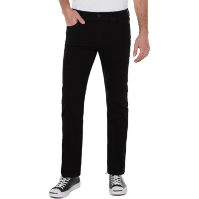 Liverpool Regent Relaxed Straight Leg Jeans In Jet Black