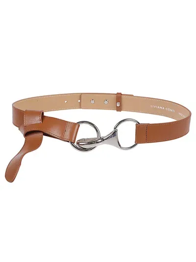 Liviana Conti Carabiner Knot Belt In Brown