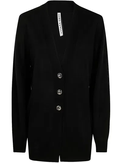 Liviana Conti Cardigan Large Sleeves In Black