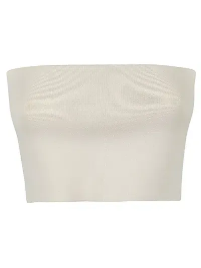 Liviana Conti Viscose Bandeau Top In White